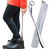 Dihuaxing solid aluminum gold shoehorn stainless steel shoe lifter household long-handled metal shoe slider shoehorn