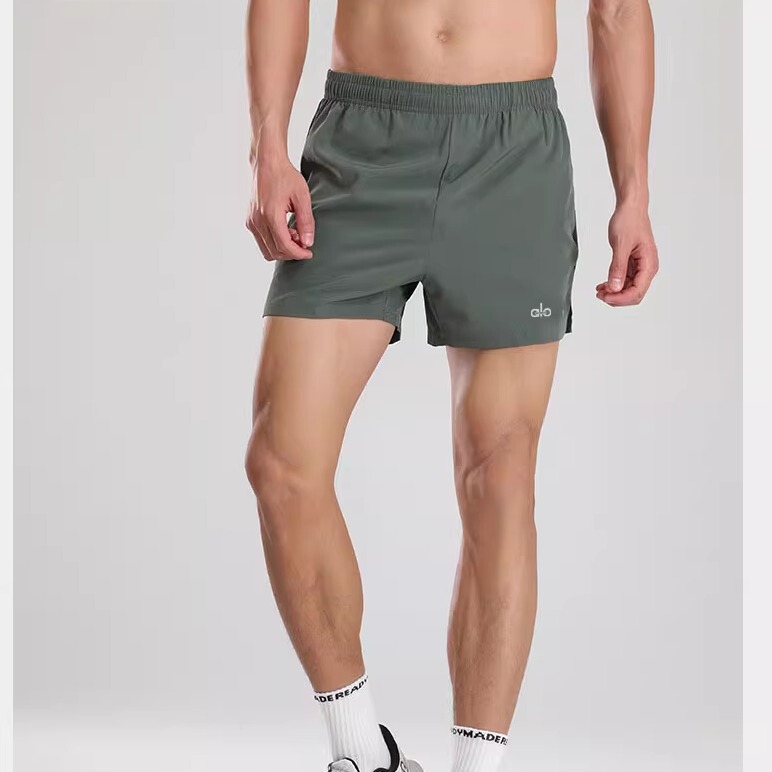 Alo Men's American-Style Trendy Thin Shorts, Breathable, Skin-Friendly, Fashionable, Versatile, Casual, Quick-Drying Sports Training Pants