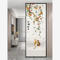 定制钢化艺术玻璃屏风隔断客厅墙洗手台玄关柜入户门遮挡现代简约