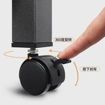 Gourd hole storage rack plastic vertical material wheel through column YDR freight iron wheel brake universal wheel with adjustable frame