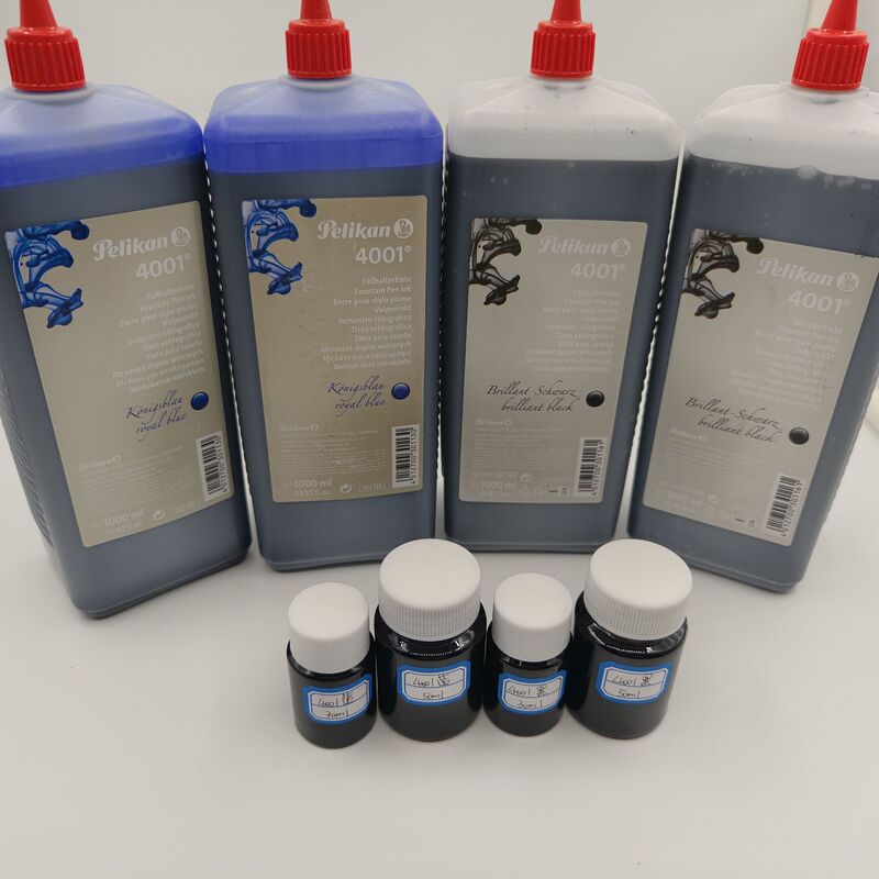 Pelikan 4001 Ink Refill Bright Black Royal Blue Ink 50ml Non-Carbon Ink Economical Ink Non-Clogging Genuine