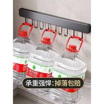 Xinjiang Tibet punch-free gun gray kitchen rack wall-mounted removable kitchen hook wall storage