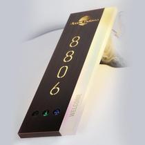 Customized hotel door number with doorbell stainless steel room hotel touch luminous LED door number electronic number