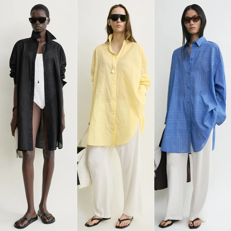 A Great Summer Companion: 26 New Colors, 3500 in Stock, Tt Tencel Cotton Embroidered Top with Visible Stitching Dress/Oversized Blouse 75