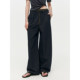 Hua Jiyan Hidden Plaid Pants 100 Cotton Plaid Elastic Waist Wide Leg Straight Pants Versatile Casual Pants Women Summer