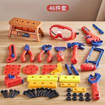 New childrens tool box toy set boy simulation repair electric drill engineering repair box baby screw screw