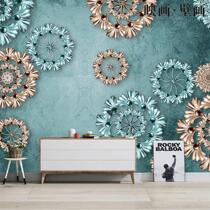 Nordic abstract art modern three-dimensional pattern wallpaper living room TV background wallpaper seamless mural wall covering