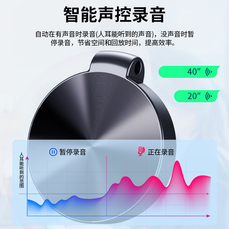 Professional Voice Recorder, High-Definition Noise Reduction, Large Capacity, Meeting Recording, Voice-To-Text, Student Portable Accessory