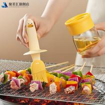Food grade silicone oil brush with bottle high temperature resistant barbecue brush pancake special brush oil bottle seasoning brush