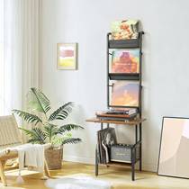 Processing customized TM079 retro multi-layer vinyl rack record storage vertical record player CD beauty rack storage