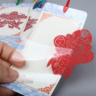 Handmade paper-cut bookmark set, special folk gifts for foreigners, chinese style traditional culture, business gifts abroad