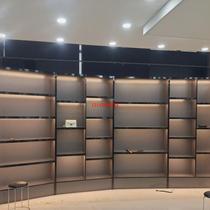 Customizable womens bag display cabinet shoe bag display stand live broadcast room counter shop background stainless steel edging