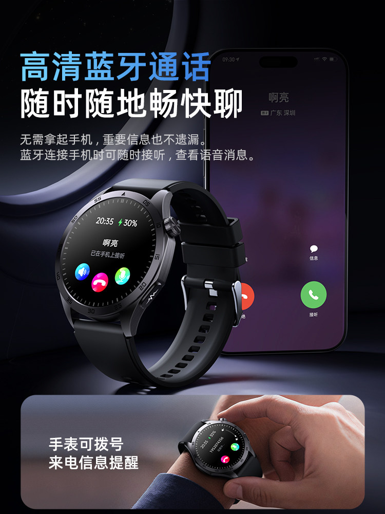 [Non-Invasive Blood Glucose Monitoring] Superduck Health Smartwatch with High-Precision Blood Pressure, Ecg, Blood Lipid, Uric Acid Research, Elderly Exercise, Blood Oxygen, Heart Rate, Bluetooth Call, Sleep Tracker, New Model