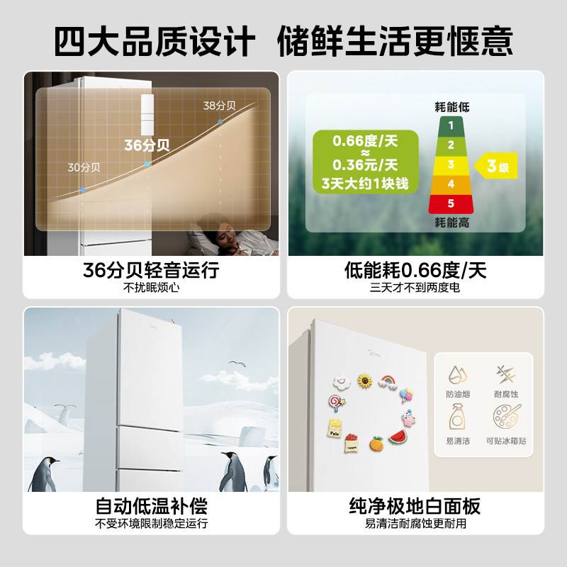 美的MR-230TE冰箱图片