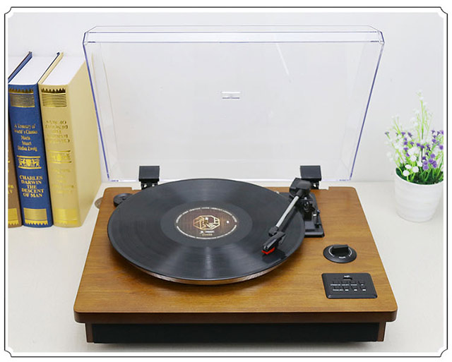 đầu đĩa than cổ victor Máy ghi âm cổ điển Mofan retro LP vinyl ghi âm máy ghi âm kiểu cũ tích hợp hỗ trợ âm thanh Bluetooth - Máy hát 	máy nghe nhạc bằng đĩa than