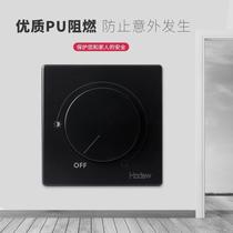 Stepless dimmer switch dimming panel BE black one-position knob type 86 type light 500W regulator