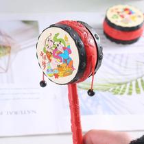 New rattle baby rattle toy newborn baby old-fashioned hand drum children early education educational puzzle boys and girls 1