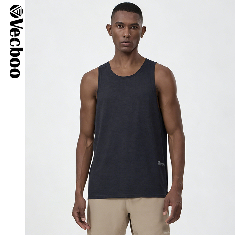Vecboo Fitness Vest Men's Quick-Drying Sports Fitness Clothing Basketball Training Top Running Vest Vest Summer Outer Wear