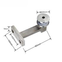 304 fine stainless steel corner code guardrail handrail column brushed seven-character curve stair platform glass fixed accessories