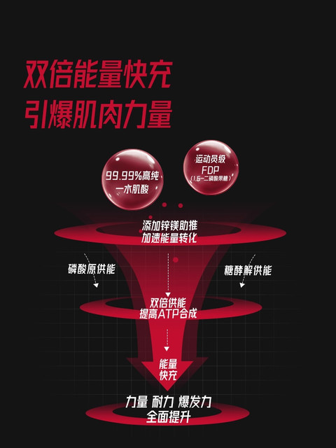 Foyes Fast-Charging Zinc-Magnesium Creatine Powder Creatine Monohydrate Endurance Explosive Power Sports Fitness Muscle-Building Portable Pack