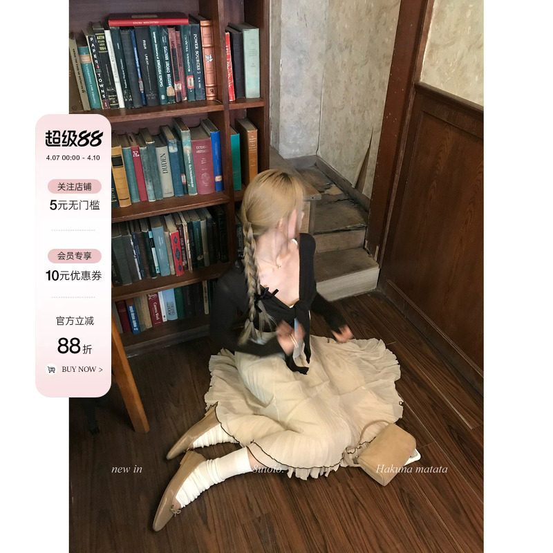 8uioio「ヴェネツィアのイメージ」カーキ エレガント ミディスカート レディース 春新作 ゆったりパフ Aラインスカート