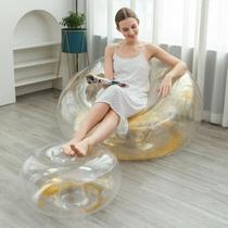 New inflatable sofa chair thickened sequin lazy sofa bedroom home leisure portable outdoor Internet celebrity sofa