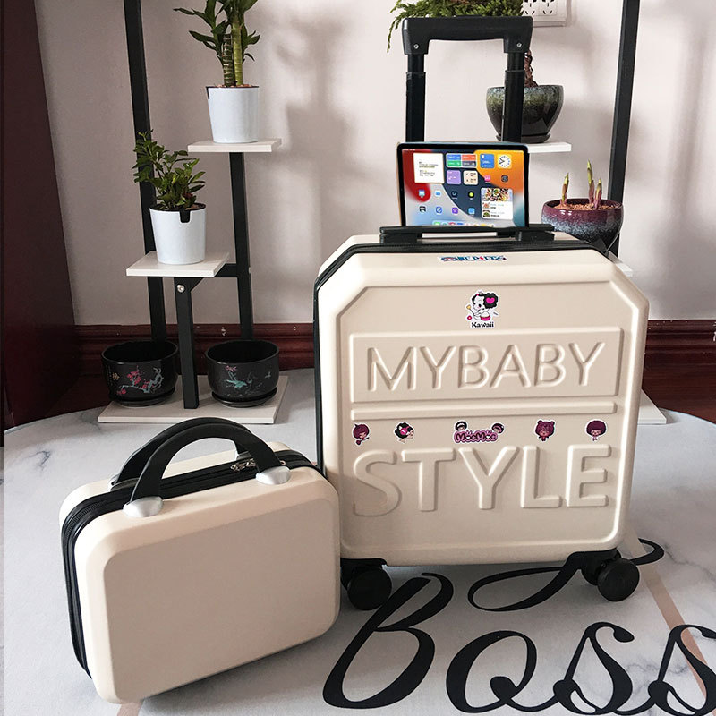 Luggage Suitcase for Women 20inch Small Lightweight Carry-On Suitcase Mini Student Men's Password Box 2024 New Short-Distance Travel Suitcase