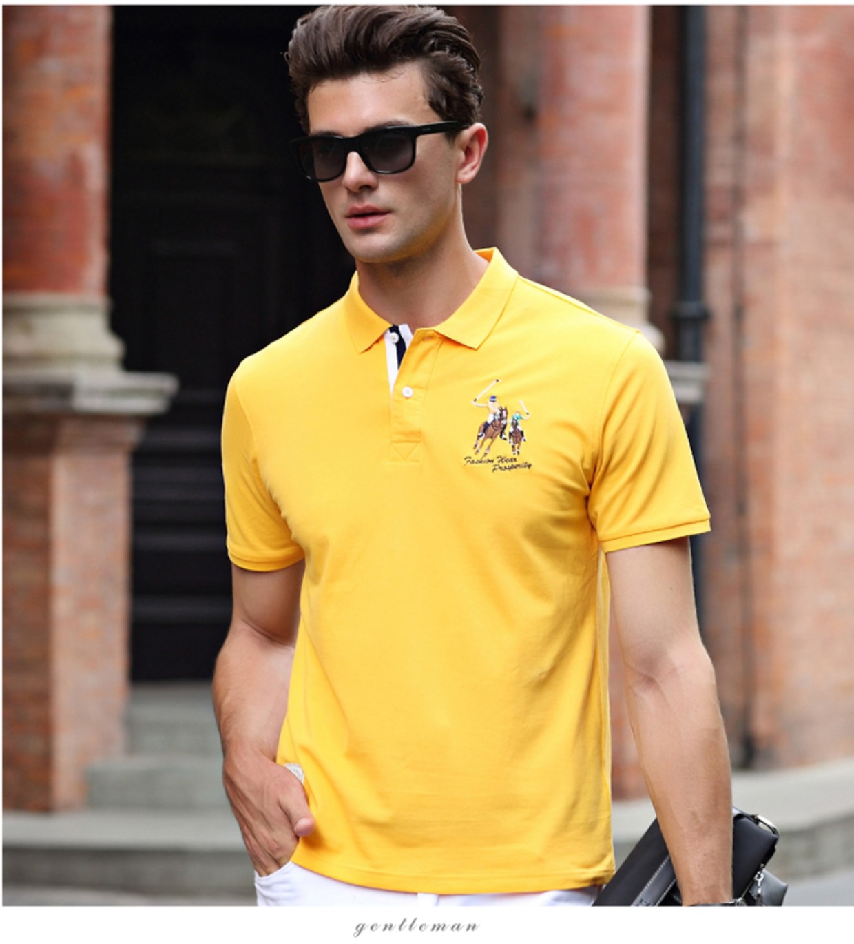 Mùa hè áo dài bằng vải cotton kẻ sọc tay ngắn tay nam băng lụa áo thun size lớn cộng với cổ áo nửa người nửa tay áo polo t đất áo thun thể thao nam