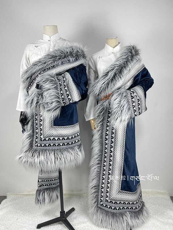Tibetan Clothing, Bohemian Style Tibetan Robe, Yunnan Tibet Travel Photography, Wu Xie Tibetan Robe, Cosplay Mongolian Dance Costume for Men