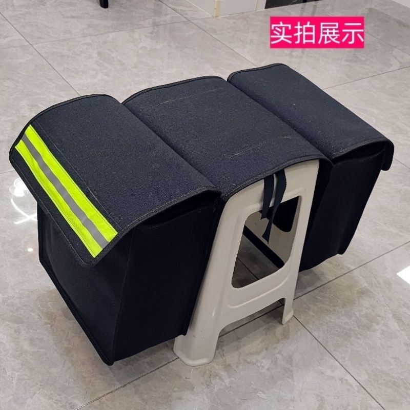Delivery Bag, Messenger Bag, Electric Bike Side Bag, Side Pocket Bag, Tail Bag, Canvas Motorcycle Bag, Black Courier Messenger Bag