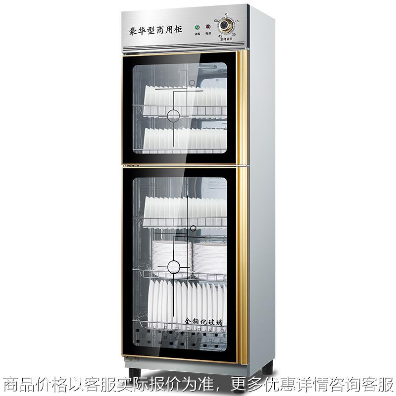 Hotel disinfection cabinet commercial vertical stainless steel double door tableware cupboard hotel restaurant canteen large cleaning cabinet