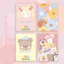 The original cute girl heart portable makeup mirror folding mirror desktop table mirror