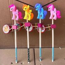 Street stall toy hand drum cartoon drum shaker wooden man shaker drummer new wooden hand drum puppet