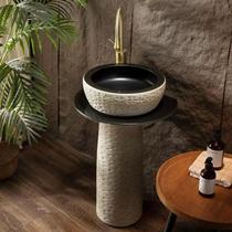 Villa garden outdoor washbasin courtyard stone washbasin column washbasin indoor floor-standing washbasin