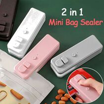 2 in 1 Heat Sealer with Cutter USB Rechargeable Mini Bag