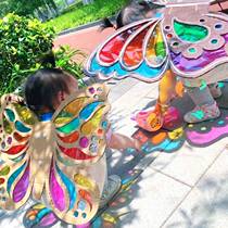 Colored cellophane kindergarten handmade string lanterns red teaching reflective Christmas candy transparent light-blocking