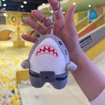 Cross-border shark doll pendant keychain school bag pendant plush toy cartoon funny little shark doll