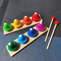 Childrens wooden eight-tone bell hand-knocked eight-tone bell early childhood education percussion instrument sensory educational toy