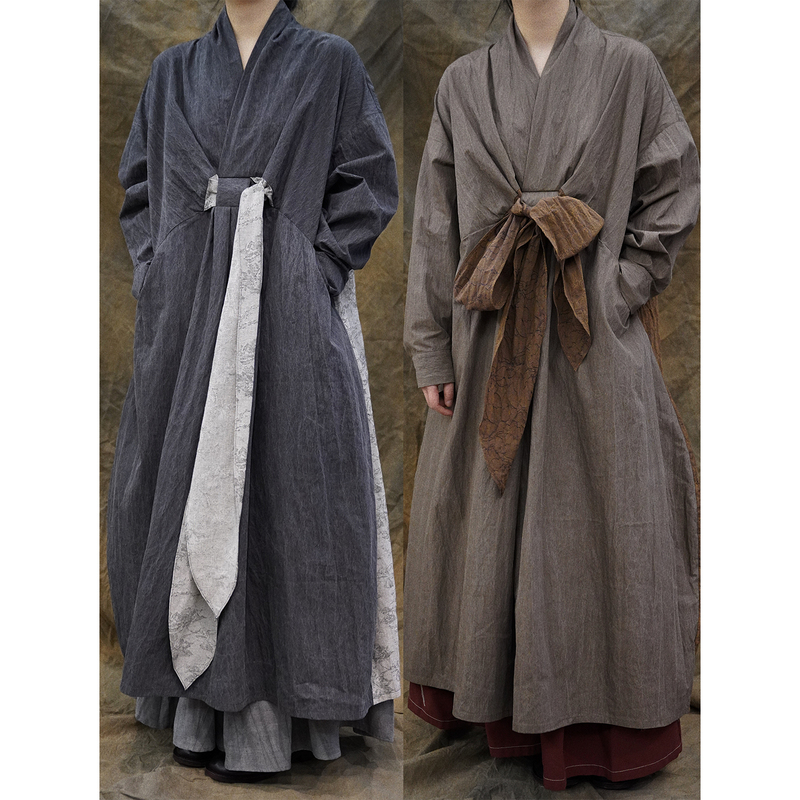 Several Issues of X Release "Woven Shadow Flower Pattern" Deconstructed Knot Long Robe Dress with a Design-Inspired Long, Loose, and Casual Style Several Issues of X Release "Woven Shadow Flower Pattern" Deconstructed Knot Long Robe Dress with a Design-Inspired Long, Loose, and Casual Style