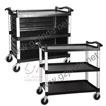 New multi-purpose three-tier trolley hotel restaurant dining trolley plastic three-tier service trolley food delivery trolley