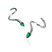 Snake Joint Ring Snake Yard Girls Fingertip Green Snake Original Slytherin Green Sterling Silver Snake Tail Ring Pet