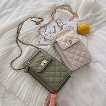 2020 New Fashion lattice Design Green Handbags For Women Cas