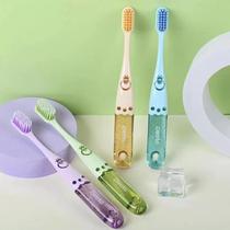 New adult and childrens toothbrush individually packaged for 3-12 years old gum-protecting soft-bristle toothbrush silicone handle non-slip ultra-fine and soft