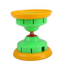 Three-bearing store diabolo pole bell leather bowl office adult color barrel entertainment seal ring soft glue