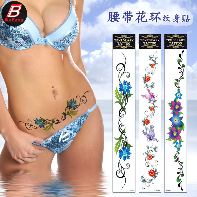 Sexy Tattoo Belt Waterproof Tattoo Stickers Personalized Waterproof Long-Lasting Sexy Garland Simulated Temporary Tattoo Stickers Sexy Tattoo Belt Waterproof Tattoo Stickers Personalized Waterproof Long-Lasting Sexy Garland Simulated Temporary Tattoo Stickers