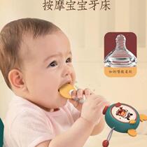 New baby rattle toy can be chewed 3-6 months old baby hand-cranked drum stick rattle 0-1 years old