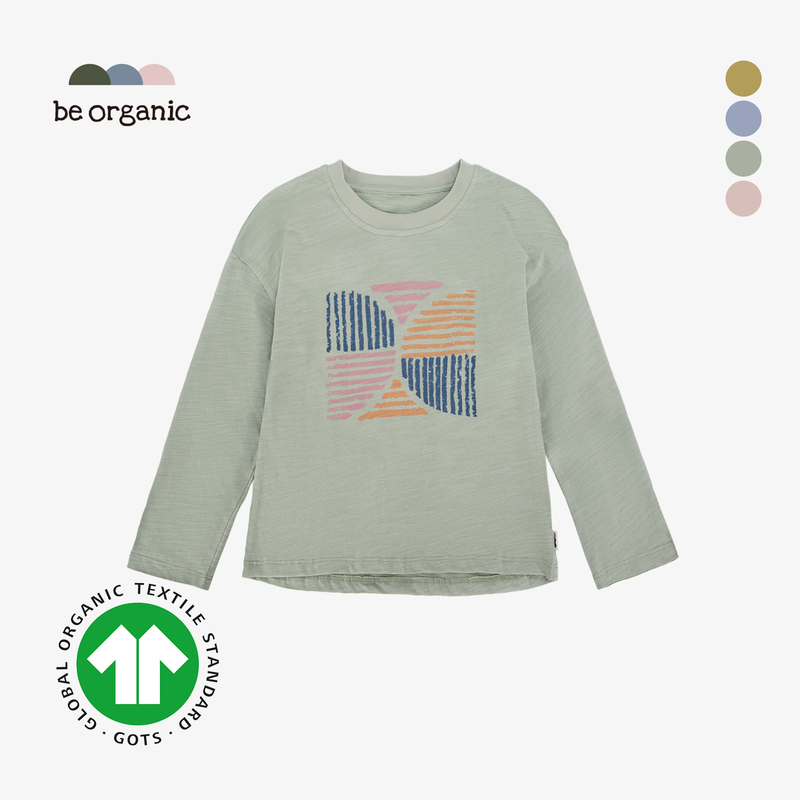 Be Organic【Bamboo Cotton Long Sleeves】Gots Certified Organic Cotton Children's Casual Versatile Unisex Spring and Autumn New