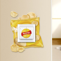 Creative and personalized gourmet switch sticker protective cover household switch socket wall sticker frame cover anti-dirty cover ugly decoration