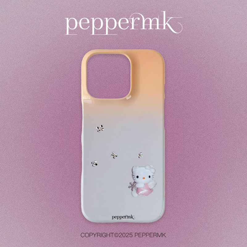 Peppermk Gold Foil Snowflake Kiiiitty Korean Imported Glossy Cute Film iPhone Phone Case Peppermk Gold Foil Snowflake Kiiiitty Korean Imported Glossy Cute Film iPhone Phone Case