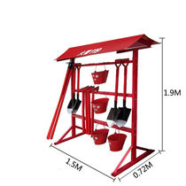 Firefighting tool rack special firefighting rack for construction sites iron tool rack special firefighting accessories rack for fire buckets and shovels